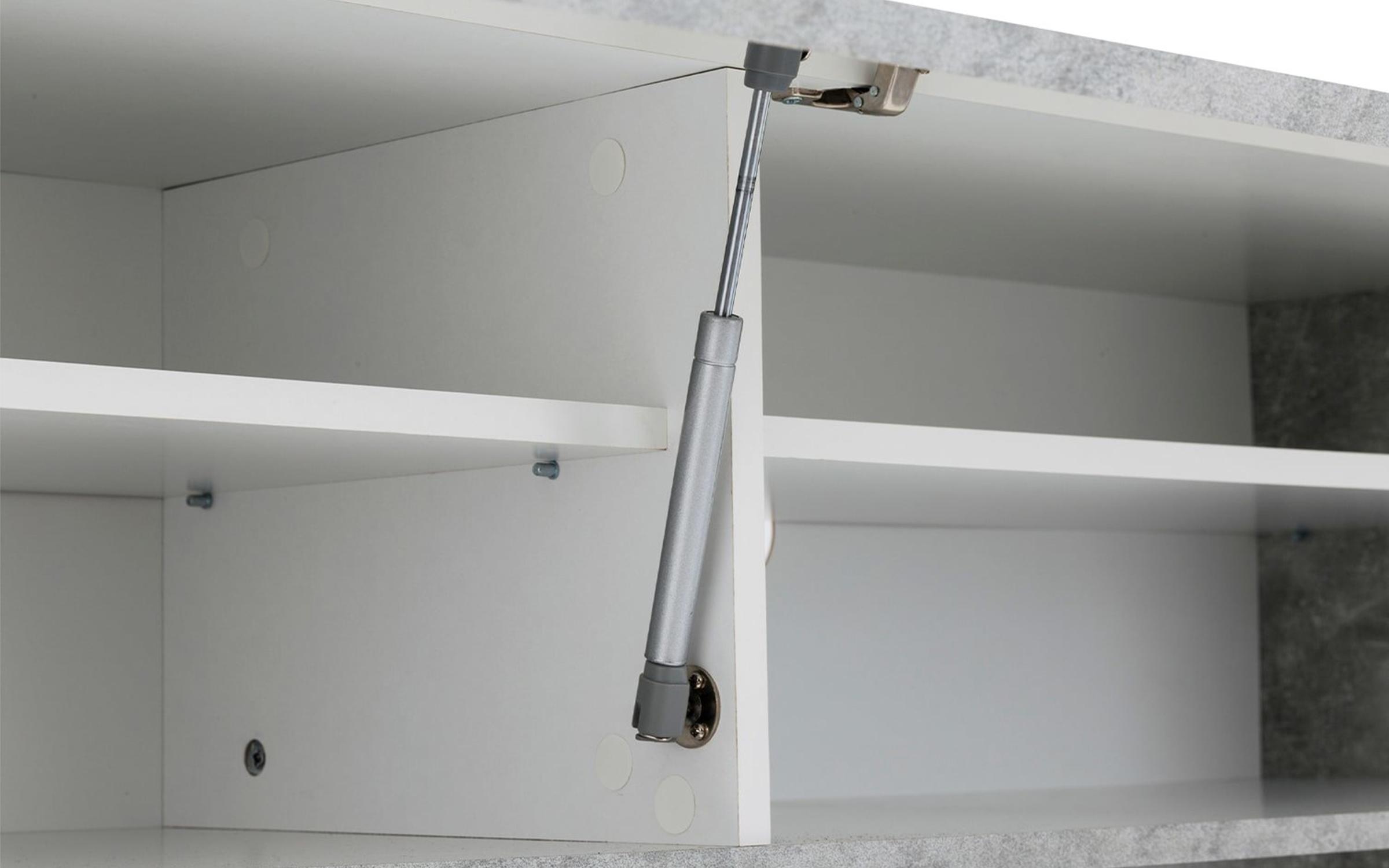Biblioteca Loris, alb lucios +  "beton"  5